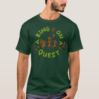 Een koning op een queeste t-shirt