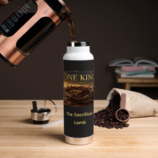Eén Koning Waterfles (Koffie (Gedraaid) )