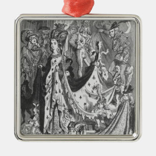 Een koningin metalen ornament