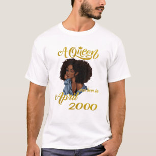 Een koningin werd geboren in april 2000 20e verjaa t-shirt