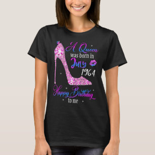 Een koningin werd geboren in juli 1964 Happy 58th T-shirt
