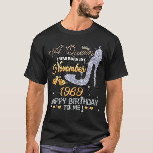 Een koningin werd geboren in november 1969 52e ver t-shirt
