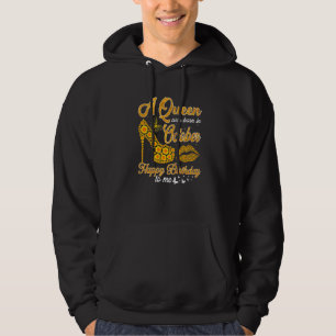 Een koningin werd geboren in oktober, gelukkig op hoodie