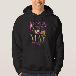 Een koningin werd geboren op 13 mei Gelukkige Verj Hoodie