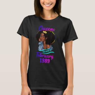 Een koningin wordt geboren in februari 1989 Happy T-shirt