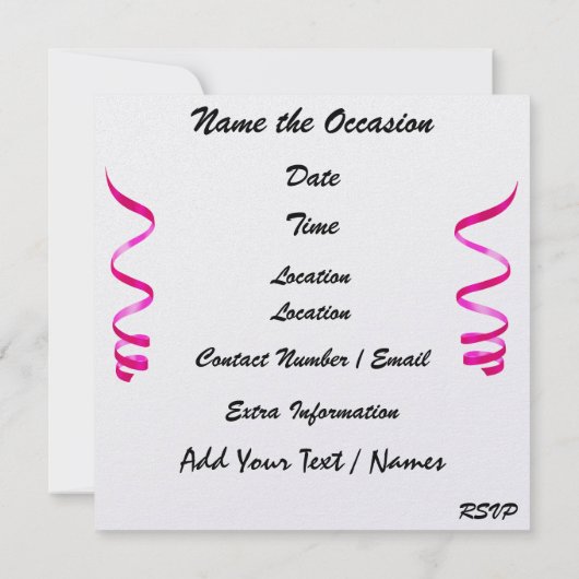 Een koninklijk Rockin' Party - SRF Kaart (Achterkant)