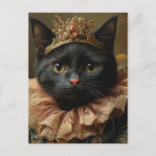 Een Koninklijke Zwarte Kat Briefkaart