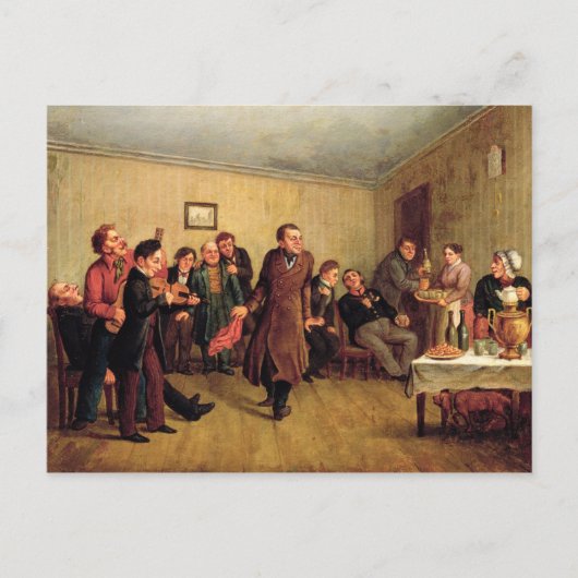 Een koopvaardijfeest uitnodiging briefkaart (Voorkant)