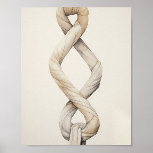 Een koord van 3 strengen, sacrament, digitale prin poster