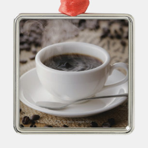 Een kop koffie metalen ornament