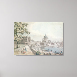 Een kopie van een deel van een tekening van Canale Canvas Afdruk