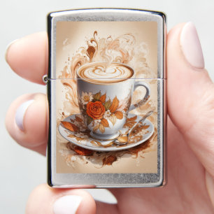 Een kopje cappuccino koffie Abstracte kunst