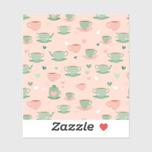 Een kopje gezellig sticker (Vel)