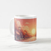 Een kopje kalm landschap koffiemok (Voorkant links)