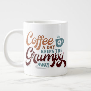 Een kopje koffie per dag voor koffieliefhebber cad extra grote beker