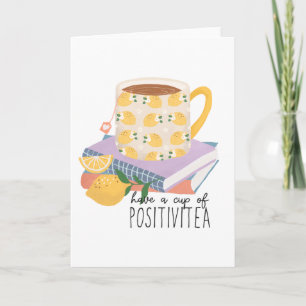 Een kopje positieve quote kaart