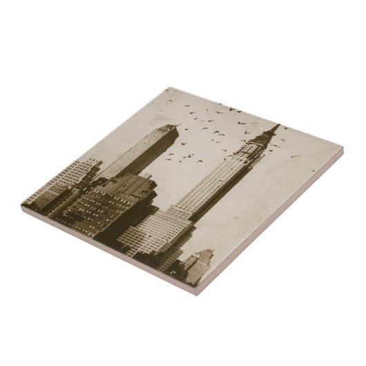 Een koppel vogels die vliegen tegeltje (Zijkant)