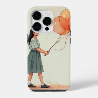 Een Koreaans meisje dat een ballon vasthoudt iPhone 14 Plus Hoesje