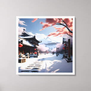 Een Koreaanse winter Canvas Afdruk