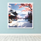 Een Koreaanse winter Canvas Afdruk (Insitu (Houten vloer))
