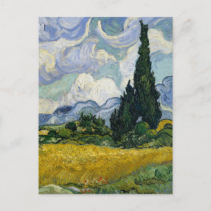 Een korenveld met cipressen Van Gogh Feestdagenkaart