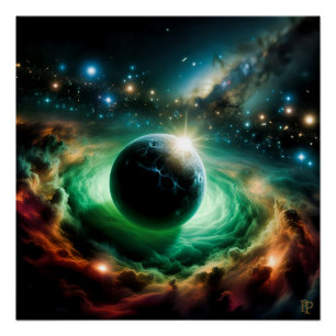Een kosmisch marmer perfect poster