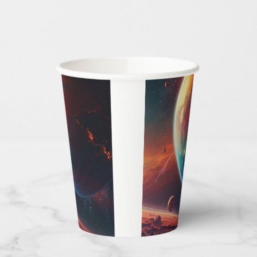 Een kosmische feestbeker papieren bekers (Links)