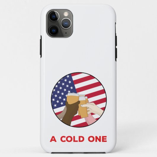 Een koude Amerikaanse bier Case-Mate iPhone Case (Achterkant)