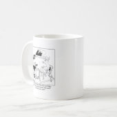 Een kow geeft de getuigenis koffiemok (Voorkant links)