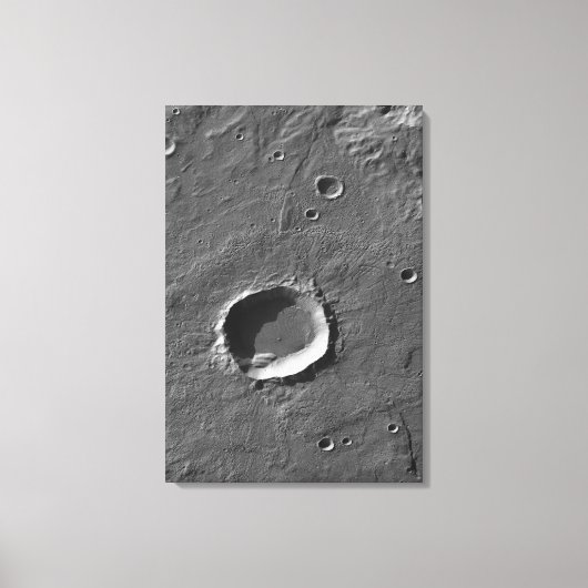 Een krater op Mars Canvas Afdruk (Voorkant)
