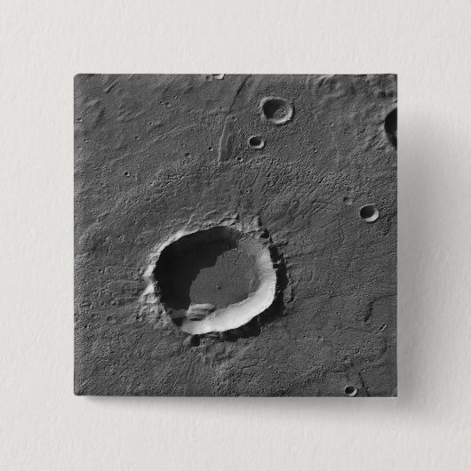Een krater op Mars Vierkante Button 5,1 Cm (Voorkant)