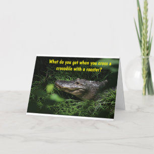 Een krokodoedel-doo en ook een gelukkige verjaarda kaart