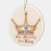 Een kroonkoning keramisch ornament (Links)