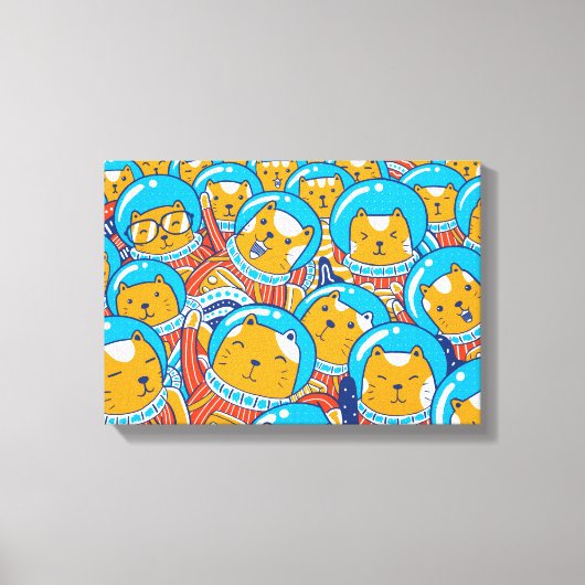 Een kruid van de catstronauts komt uit beeld canvas afdruk (Voorkant)