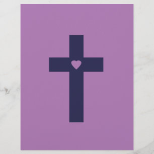 Een kruis met hart flyer
