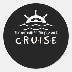 Een kruising met een cruise V a Ronde Sticker