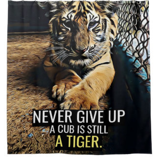 Een kubus is nog steeds een tijger douchegordijn