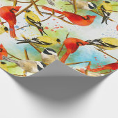 Een kudde veren cadeaupapier (Hoek)