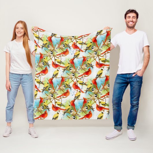 Een kudde veren fleece deken (In situ)