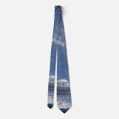 een kudde wolken aan de blauwe hemel stropdas (Achterkant)