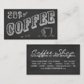 ÉÉN KUP KOFFIE-krijt Visitekaartje (Voorkant / Achterkant)