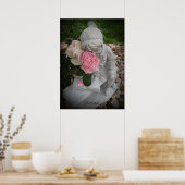 Een kus in het Rozen bed Wall Art door Stan Poster (Keuken)