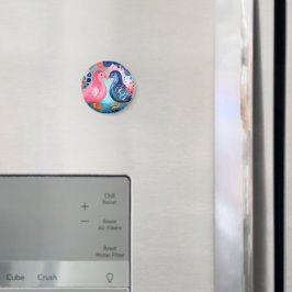 "Een kus in veren", een gelukkige Valentijnsdag Magneet