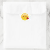 Een kus-oji-sticker aansteken ster sticker (Tas)