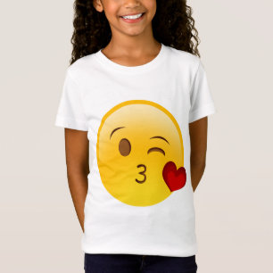 Een kus-oji-sticker aansteken t-shirt