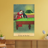 Een kus van de Rood Canvas Afdruk (Insitu (Woonkamer))