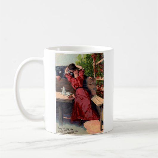 Een Kus Victoriaans Briefkaart Mok (Links)