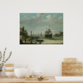 Een kustlandschap, Abraham Willaerts Poster (Keuken)