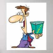 Een Kwaliteitsdoos vasthouden Poster (Voorkant)