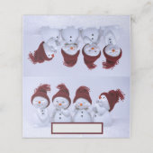 Een kwartet sneeuwpoppen (Buitenkant ongevouwen)